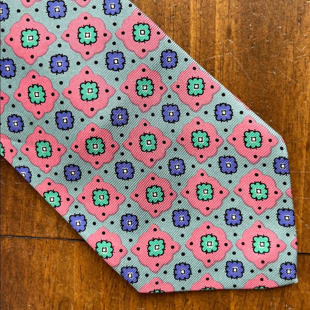 J Crew Vintage 100% Silk Neck Tie (Handmade in Canada)